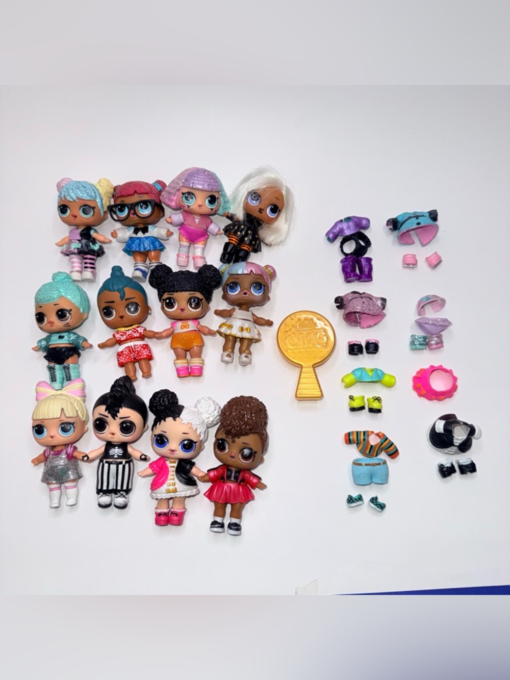 2016-2018 Lot Of 12 MGA L.O.L Surprise Dolls With Extra Clothes And Brush